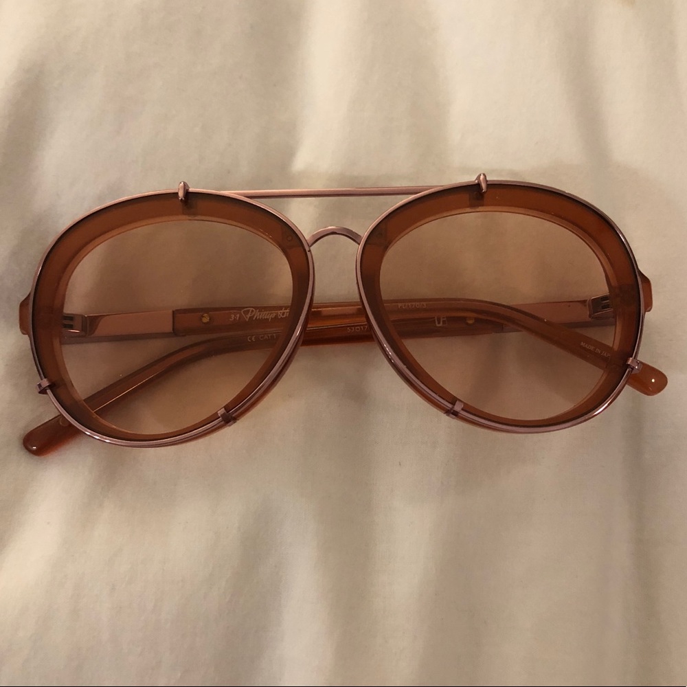 LINDA FARROW X 3.1 PHILLIP LIM AVIATOR SUNGLASSES